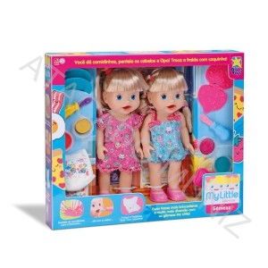 Boneca Divertoys My Little colection Banho