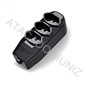 EXTENSAO ELETRICA FORLUX 2 METROS COMPACTA PRETA