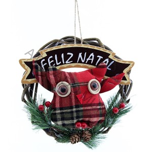 GUIRLANDA CORUJA XADREZ PLACA