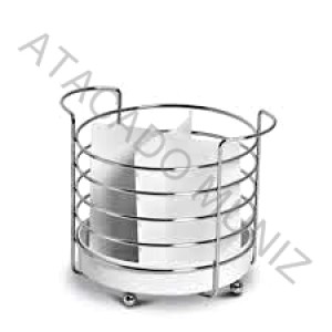 PORTA TALHER NIQUELART REDONDO CROMO COLORS