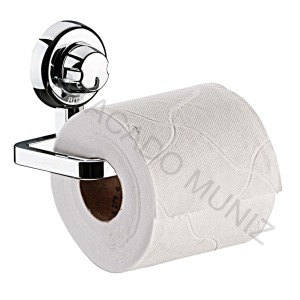PORTA PAPEL HIGIENICO CROMADO COM VENTOSA