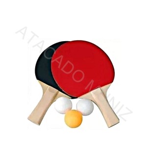 RAQUETE DE PING PONG COM 3 BOLAS