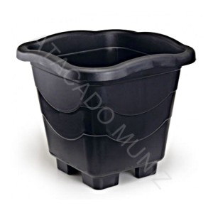 VASO INJEPLASTEC QUADRADO MINI PRETO