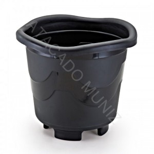 VASO INJEPLASTEC REDONDO EXTRA GRANDE PRETO