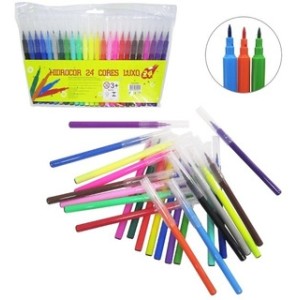 CANETINHAS HIDROCOR TUBO COM 24 CORES