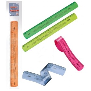 REGUA FLEXIVEL 30CM WALEU CORES