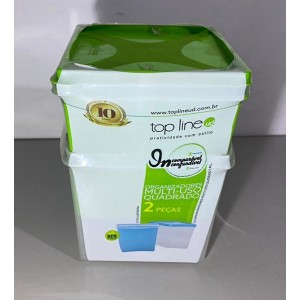 ORGANIZADOR MULTIUSO QUADRADO 2 PECAS COLOR TOP LINE