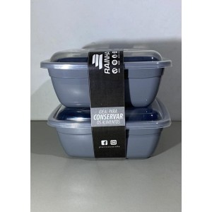 CONJUNTO 2 POTES RAINHA QUADRADO 1,5 LITROS COLOR