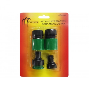 KIT ENGATE RAPIDO PARA MANGUEIRA MONALIZA 4 PECAS