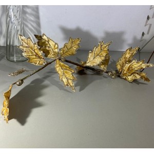 GALHO DE FOLHAS DE VELUDO BERRIES ROSEGOLD 88CM