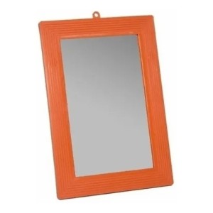 ESPELHO MOLDURA PLASTICA LARANJA N20 21X31CM