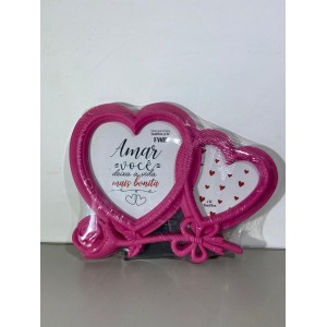 PORTA RETRATO DUPLO FWB CORACAO