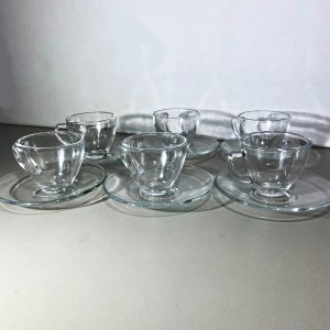 JOGO DE XICARA DE CAFE COM PIRES 6 PECAS